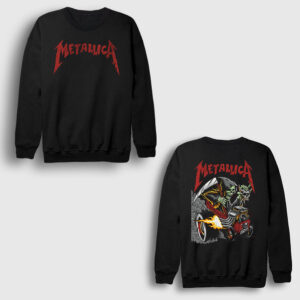 Metallica Cincinnati Print Brandon Heart Sırt Baskılı Sweatshirt siyah