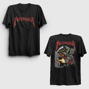 Metallica Cincinnati Print Brandon Heart Sırt Baskılı Tişört siyah