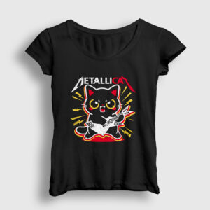 Metallicat Metallica Kedili Kadın Tişört siyah