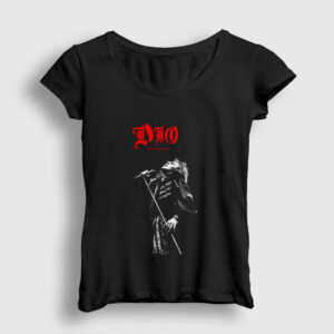 Mic Ronnie James Dio Kadın Tişört siyah