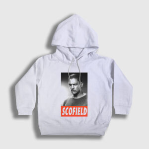 Michael Scofield Prison Break Çocuk Kapşonlu Sweatshirt beyaz