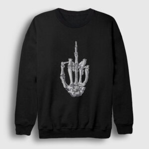 Middle Finger Skeletal Parmak İskelet Sweatshirt