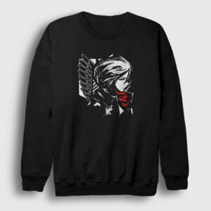 Mikasa Anime Attack On Titan Sweatshirt siyah