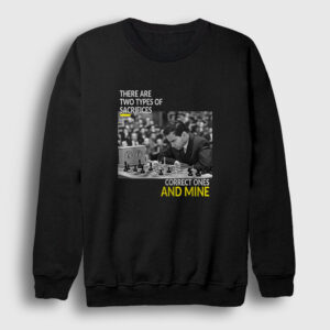 Mikhail Tal V2 Büyükusta Satranç Sweatshirt siyah