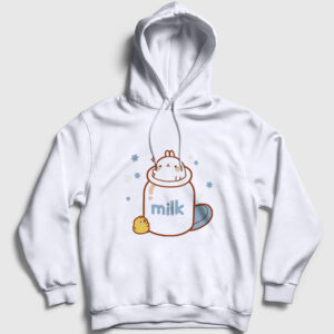 Milk Mölang Piu Piu Molang Kapşonlu Sweatshirt beyaz