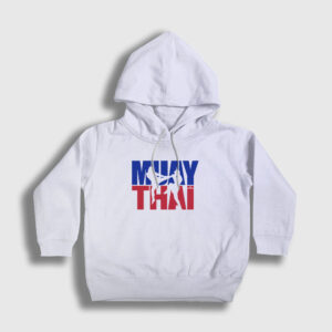 Mma Ufc Muay Thai Çocuk Kapşonlu Sweatshirt beyaz