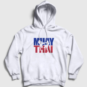 Mma Ufc Muay Thai Kapşonlu Sweatshirt beyaz