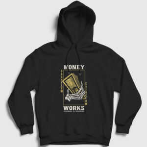 Money Works Kapşonlu Sweatshirt siyah