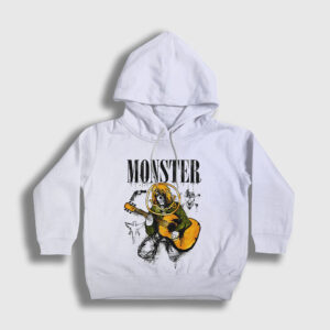 Monster Nirvana Kurt Cobain Çocuk Kapşonlu Sweatshirt beyaz