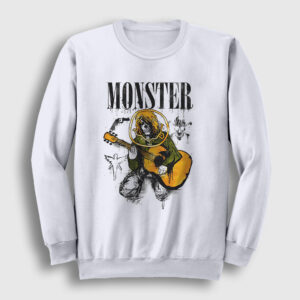 Monster Nirvana Kurt Cobain Sweatshirt beyaz