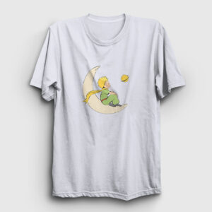 Moon Le Petit Prince Küçük Prens Tişört beyaz