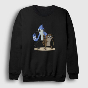 Mordecai And Rigby Regular Show Sweatshirt siyah