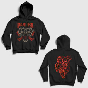 Mouth Of War Pantera Sırt Baskılı Kapşonlu Sweatshirt siyah