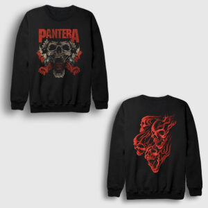 Mouth Of War Pantera Sırt Baskılı Sweatshirt siyah