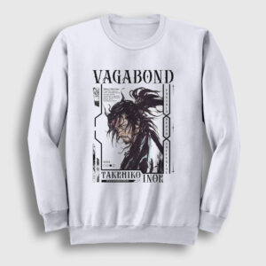 Musashi Miyamoto Manga Vagabond Sweatshirt beyaz