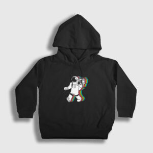 Music Box Astronaut Space Astronot Uzay Çocuk Kapşonlu Sweatshirt