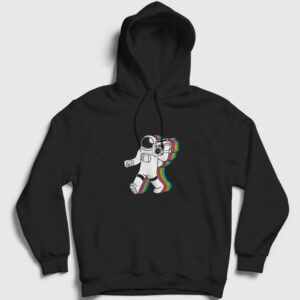 Music Box Astronaut Space Astronot Uzay Kapşonlu Sweatshirt