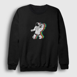 Music Box Astronaut Space Astronot Uzay Sweatshirt siyah