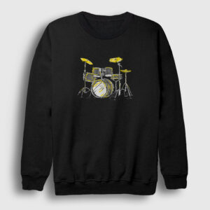 Music Drums Bateri Sweatshirt siyah