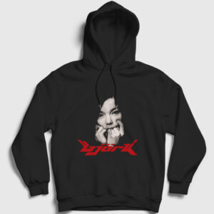 Müzik V2 Björk Kapşonlu Sweatshirt siyah