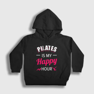 My Happy Hour Hediye Pilates Çocuk Kapşonlu Sweatshirt siyah