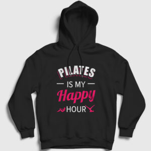 My Happy Hour Hediye Pilates Kapşonlu Sweatshirt siyah