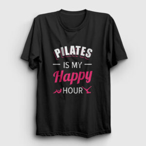 My Happy Hour Hediye Pilates Tişört siyah