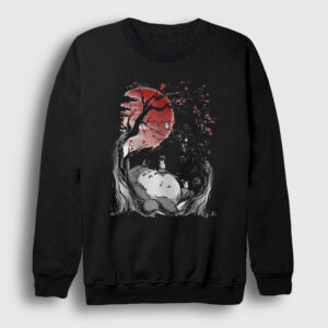 My Neighbor Totoro Moon Sweatshirt siyah