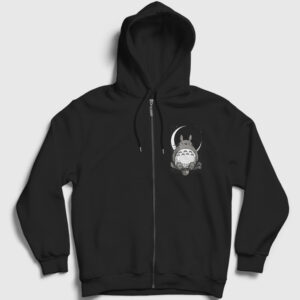 My Neighbor Totoro Night Fermuarlı Kapşonlu Sweatshirt