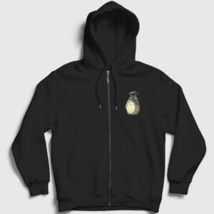 My Neighbor Totoro Rain Fermuarlı Kapşonlu Sweatshirt