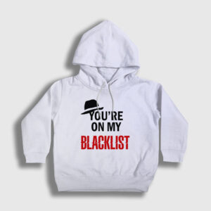 My The Blacklist Çocuk Kapşonlu Sweatshirt beyaz