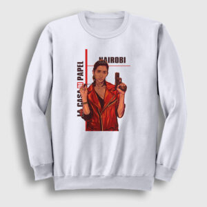 Nairobi La Casa De Papel Sweatshirt beyaz