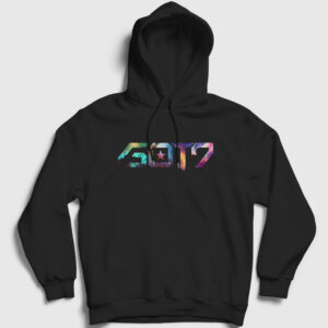 Nebula K-Pop Got7 Kapşonlu Sweatshirt siyah