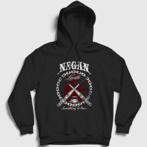 Negan V2 The Walking Dead Kapşonlu Sweatshirt siyah