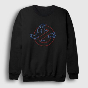 Neon Logo Film Hayalet Avcilari Ghostbusters Sweatshirt siyah