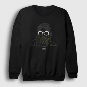 Neon Nirvana Kurt Cobain Sweatshirt siyah