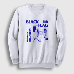 Nervous Breakdown Black Flag Sweatshirt beyaz