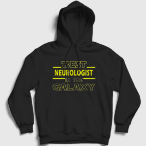 Neurologist Galaxy Nöroloji Hediye Nörolog Kapşonlu Sweatshirt siyah