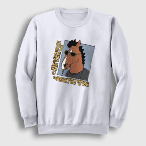 Never Too Late BoJack Horseman Sweatshirt beyaz