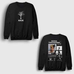 New EP Rap XXXTentacion Sırt Baskılı Sweatshirt Siyah