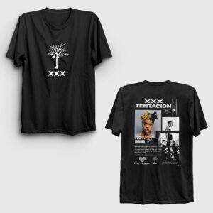 New EP Rap XXXTentacion Sırt Baskılı Tişört Siyah