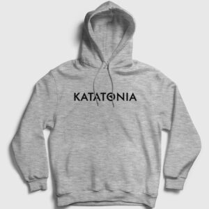 New Logo Katatonia Kapşonlu Sweatshirt gri kırçıllı