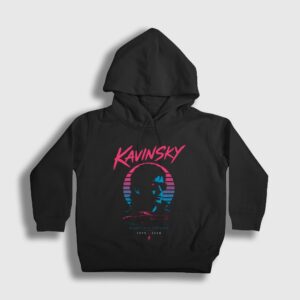 Nightcall Forever Drive Kavinsky Çocuk Kapşonlu Sweatshirt Siyah