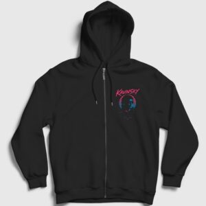 Nightcall Forever Drive Kavinsky Fermuarlı Kapşonlu Sweatshirt Siyah