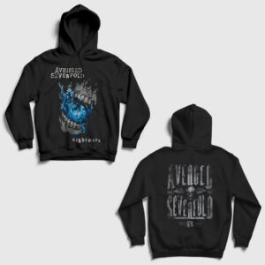 Nightmare Avenged Sevenfold Sırt Baskılı Kapşonlu Sweatshirt siyah