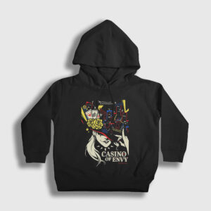 Niijima Casino Of Envy Persona 5 Çocuk Kapşonlu Sweatshirt siyah