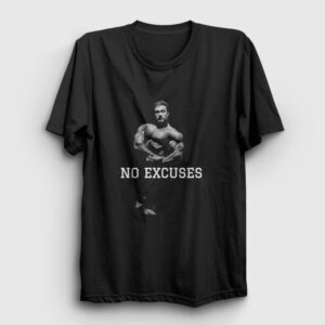 No Excuses Gym Spor Chris Bumstead Tişört siyah