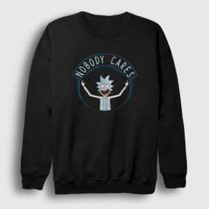 Nobody Cares Rick And Morty Sweatshirt siyah