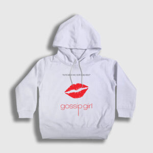 Nobody Dizi Gossip Girl Çocuk Kapşonlu Sweatshirt beyaz