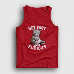 Not Fast Just Furious Cat Kedili Atlet kırmızı